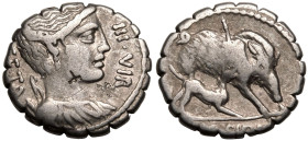 C. Hosidius C.f. Geta AR Serrate Denarius