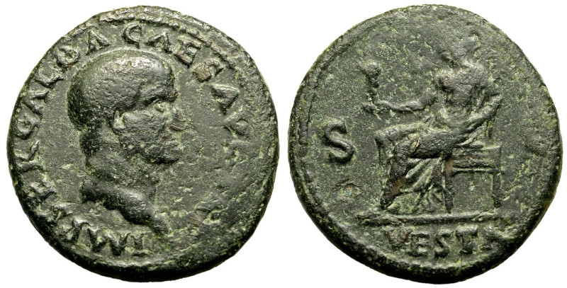 ROMAN EMPIRE. Galba. 
Bronze As, AD 68. Rome. 
Obv: IMP SER GALBA CAES AVG TR ...