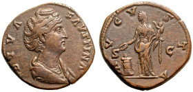 Diva Faustina I (wife of Antoninus Pius) Æ Sestertius