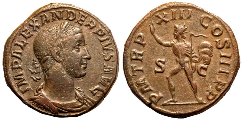ROMAN EMPIRE. Severus Alexander. 
Bronze Sestertius, AD 234. Rome. 
Obv: IMP A...