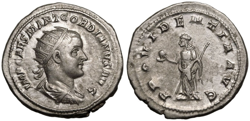 ROMAN EMPIRE. Gordian III. 
Silver Antoninianus, AD 238-244. Rome. 
Obv: IMP C...