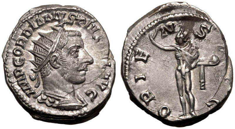 ROMAN EMPIRE. Gordian III. 
Silver Antoninianus, AD 242-244. Antioch. 
Obv: IM...