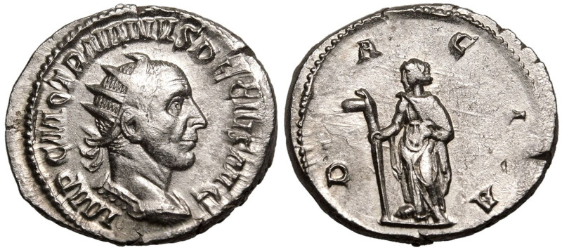 ROMAN EMPIRE. Trajan Decius. 
Silver Antoninianus, AD 249-251. Rome. 
Obv: IMP...