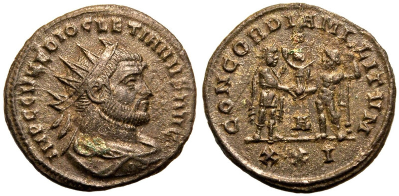 ROMAN EMPIRE. Diocletian. 
Billon Antoninianus, AD 284-293. Cyzicus. 
Obv: IMP...