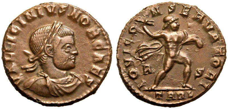 ROMAN EMPIRE. Licinius II (Caesar). 
Billon Nummus, AD 317. Arelate. 
Obv: VAL...