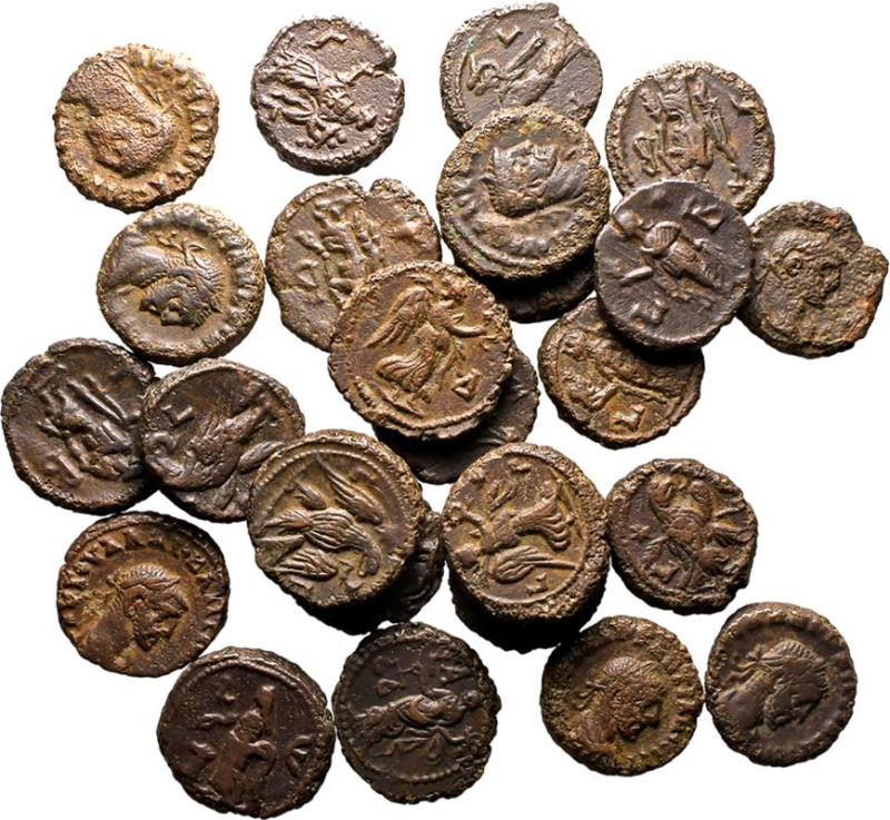 ROMAN PROVINCIAL. EGYPT, ALEXANDRIA. Various Emperors. 
Billon/Potin 25 x Tetra...