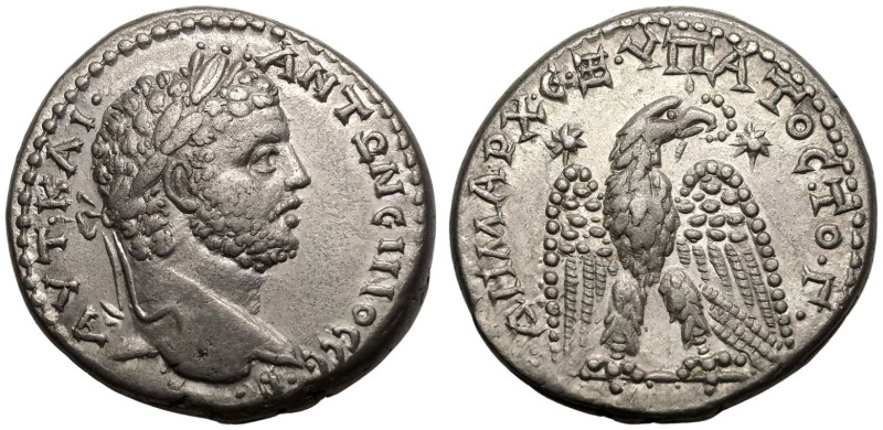 ROMAN PROVINCIAL. SELEUCIS AND PIERIA, ANTIOCH. Caracalla. 
Silver Tetradrachm,...