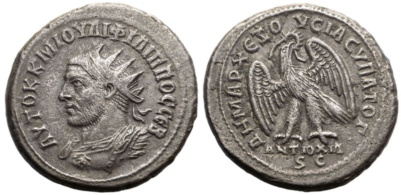 ROMAN PROVINCIAL. SELEUCIS AND PIERIA, ANTIOCH. Philip I. 
Billon Tetradrachm, ...