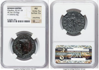 Claudius I (AD 41-54). AE as (31mm, 13.02 gm, 6h). NGC AU 5/5 - 2/5, smoothing. Rome, ca. AD 50-54. TI CLAVDIVS CAESAR AVG P M TR P IMP P P, bare head...