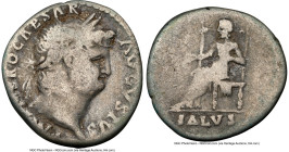 Nero, as Augustus (AD 54-68). AR denarius (17mm, 3.30 gm, 5h). NGC VG 5/5 - 4/5. Rome, AD 65-66. NERO CAESAR-AVGVSTVS, laureate head of Nero right / S...