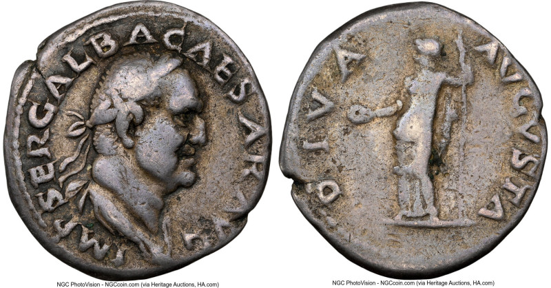 Galba (July AD 68-January AD 69). AR denarius (19mm, 3.39 gm, 6h). NGC Fine 5/5 ...