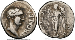 Galba (July AD 68-January AD 69). AR denarius (17mm, 7h). NGC VG. Uncertain Gallic mint, April-late autumn AD 68. SER GALBA-IMPERATOR, laureate head o...