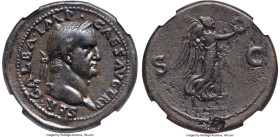 Galba (July AD 68-January AD 69). AE sestertius (36mm, 25.86 gm, 5h). NGC Choice VF 4/5 - 4/5. Rome, November AD 68. SER GALBA IMP-CAES AVG TR P, laur...