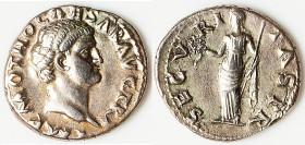 Otho (January-April AD 69). AR denarius (19mm, 3.10 gm, 6h). VF, tooled. Rome. IMP M OTHO CAESAR AVG TR P, bare, bewigged head of Otho right / SECVR-I...