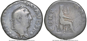 Vitellius (19 April-20 December AD 69). AR denarius (18mm, 2.69 gm, 6h). NGC VG 4/5 - 4/5. Rome. A VITELLIVS GERM IMP AVG TR P, laureate head of Vitel...