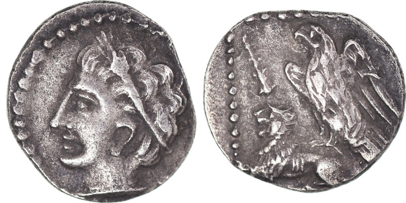 Coin, Cilicia, Balakros, Obol, 333-323 BC, Uncertain Mint, AU(50-53), Silver
Co...