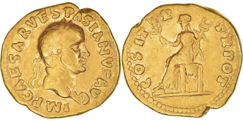 Vespasian, Aureus, 70, Tarraco?, Gold, VF(20-25), RIC:II.1-1311
Head of Vespasi...