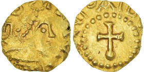 Coin, France, BURGUNDY, Triens, VIIth Century, EF(40-45), Gold