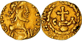 France, Triens, 620-640, Chalon-sur-Saône, Gold, EF(40-45), Belfort:1135var