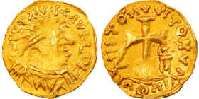 Coin, France, CABILONNVM, Triens, Chalon-sur-Saône, EF(40-45), Gold