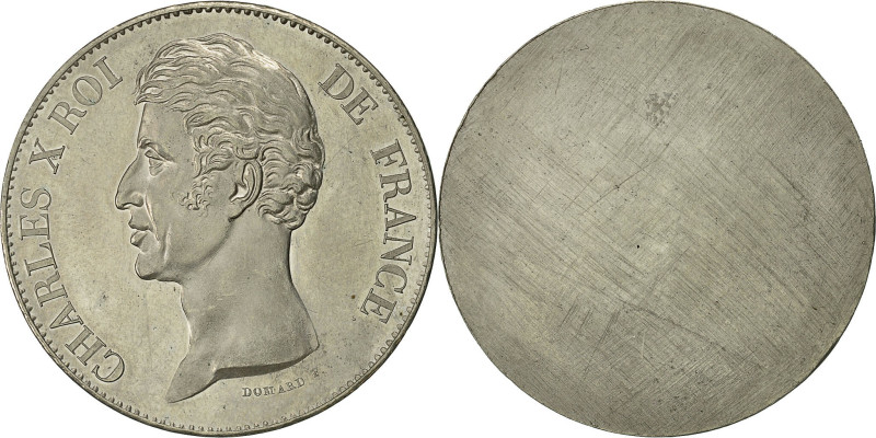 Coin, France, Charles X, Concours d'Avers de Domard, 5 Francs, ESSAI, AU(55-58)...