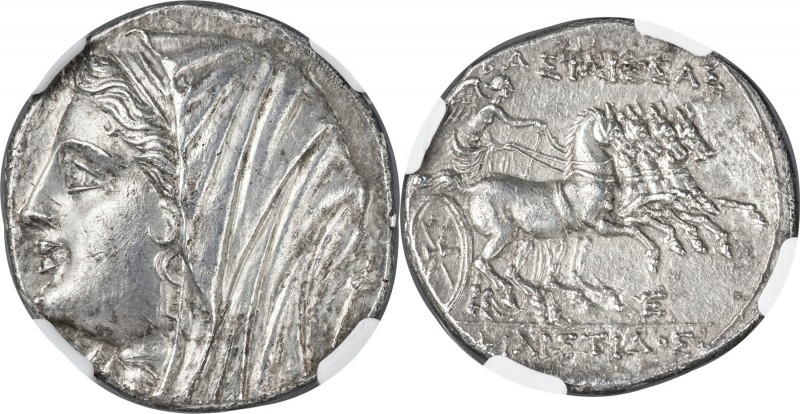 SICILY. Syracuse. Philistis, wife of Hieron II (275-215 BC). AR 16 litrae (27mm,...