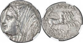 SICILY. Syracuse. Philistis, wife of Hieron II (275-215 BC). AR 16 litrae (27mm, 13.21 gm, 4h). NGC Choice AU 5/5 - 2/5, Fine Style. Ca. 240-215/4 BC....