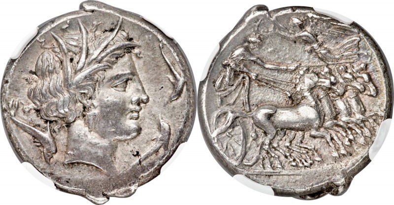 SICULO-PUNIC. Lilybaeum. Ca. 350-300 BC. AR tetradrachm (26mm, 17.13 gm, 1h). NG...