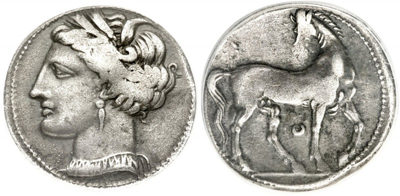 ZEUGITANA. Carthage. Ca. 300 BC. AR 2/3 or 3/4 shekel (19mm, 5.19 gm, 12h). ANAC...