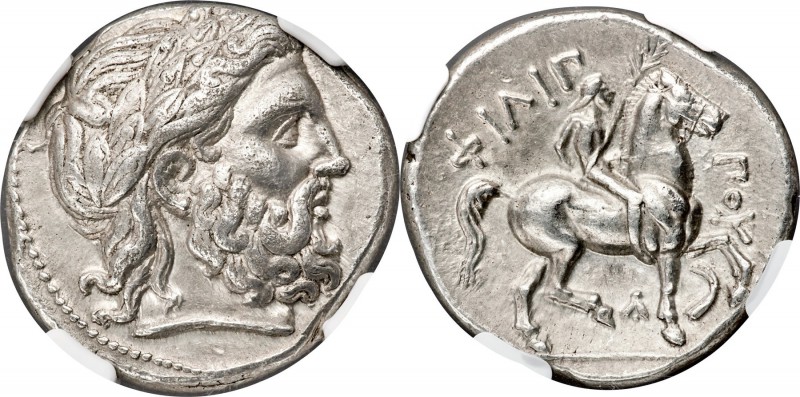 MACEDONIAN KINGDOM. Philip II (359-336 BC). AR tetradrachm (26mm, 14.46 gm, 7h)....