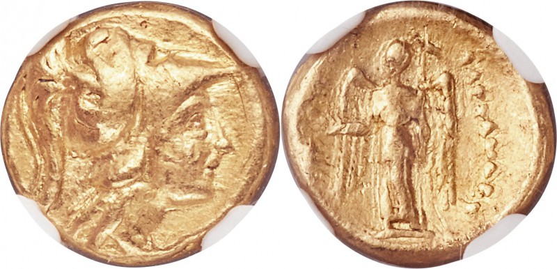 MACEDONIAN KINGDOM. Alexander III the Great (336-323 BC). AV quarter-stater (10m...