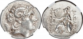 THRACIAN KINGDOM. Lysimachus (305-281 BC). AR tetradrachm (29mm, 16.80 gm, 12h). NGC Choice AU 5/5 - 4/5, Fine Style. Colophon or Pergamon, ca. 305-28...