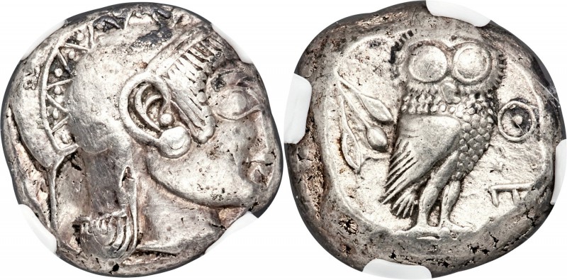 ATTICA. Athens. Ca. 510/500-480 BC. AR tetradrachm (21mm, 17.33 gm, 9h). NGC XF ...