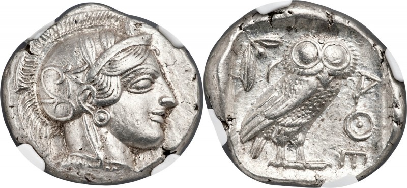 ATTICA. Athens. Ca. 440-404 BC. AR tetradrachm (26mm, 17.19 gm, 5h). NGC Choice ...