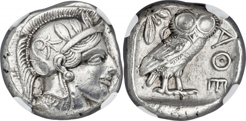 ATTICA. Athens. Ca. 440-404 BC. AR tetradrachm (23mm, 17.07 gm, 1h). NGC XF 5/5 ...