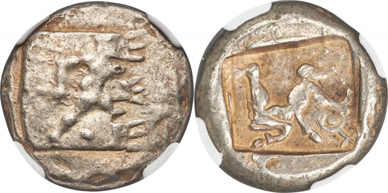 PAMPHYLIA. Aspendus. Ca. mid-5th century BC. AR stater (21mm, 10.79 gm). NGC VF ...