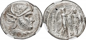 SELEUCID KINGDOM. Seleucus I Nicator (312-281 BC). AR tetradrachm (27mm, 17.17 gm, 11h). NGC MS 4/5 - 4/5. Susa, ca. 305-295 BC. Head of Seleucus I ri...