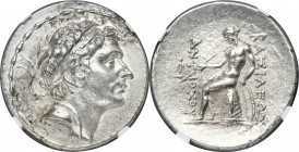 SELEUCID KINGDOM. Antiochus III the Great (222-187 BC). AR tetradrachm (31mm, 17.06 gm, 1h). NGC Choice AU 5/5 - 4/5, Fine Style. Antioch on the Oront...