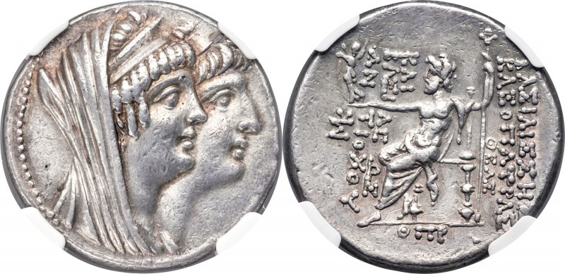 SELEUCID KINGDOM. Cleopatra Thea and Antiochus VIII (125-121 BC). AR tetradrachm...