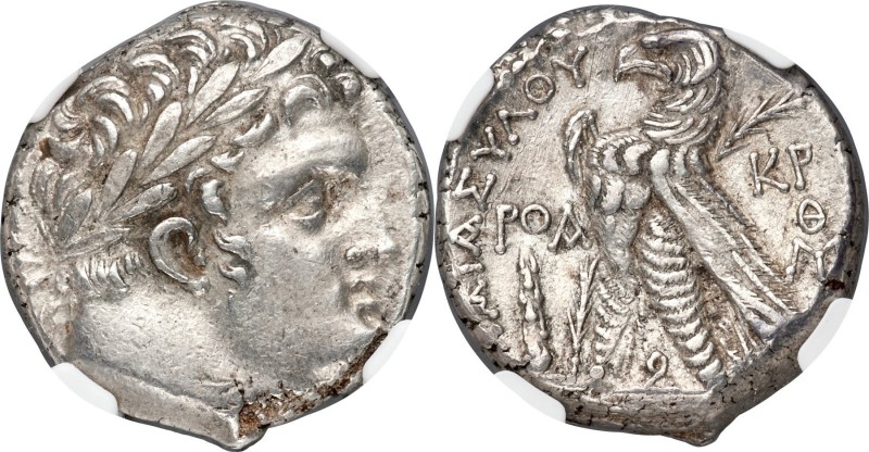 PHOENICIA. Tyre. Ca. 126/5 BC-AD 67/8. AR shekel (24mm, 14.54 gm, 1h). NGC AU S ...