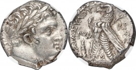 PHOENICIA. Tyre. Ca. 126/5 BC-AD 67/8. AR shekel (24mm, 14.54 gm, 1h). NGC AU S 4/5 - 5/5. Dated Civic Year 171 (AD 45/6). Laureate head of Melqart ri...
