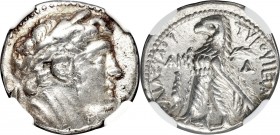 PHOENICIA. Tyre. Ca. 126/5 BC-AD 65/6. AR half-shekel (21mm, 6.95 gm, 12h). NGC XF 5/5 - 4/5. Dated Civic Year 41 (86/5 BC). Laureate head of Melqart ...