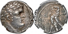 PHOENICIA. Tyre. Ca. 126/5 BC-AD 65/6. AR half-shekel (19mm, 7.04 gm, 12h). NGC Choice XF 4/5 - 5/5. Dated Civic Year 168 (AD 42/3). Laureate head of ...