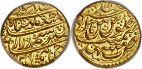Durrani. Ahmad Shah gold Mohur ND (1754-1757) MS65 PCGS, Mashhad mint, KM639 (ashrafi), A-3090 (R). Incredible quality even for this usually well-stru...