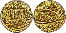 Durrani. Taimur Shah (as Sultan) gold Mohur AH 1188 Year 3 (1776/7) MS64 PCGS, Kabul mint, KM435, A-3099, Whitehead-Unl. 21mm. 10.93gm. A magnificent ...