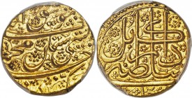 Durrani. Mahmud Shah (1st Reign) gold Mohur ND (likely AH 1218 Year 3 / 1805/6) UNC Detail (Edge Repaired) PCGS, Kabul mint, KM450, A-3113 (RR), cf. W...