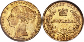 Victoria gold Sovereign 1856-SYDNEY VF30 NGC, Sydney mint, KM2. The second and last date of this short-lived fillet head series. 

HID09801242017