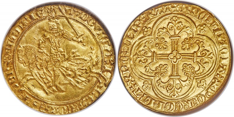 Flanders. Louis II de Mâle (1346-1384) gold Franc à cheval (Gouden Rijder) ND (1...