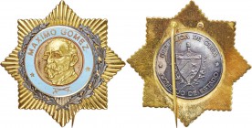 Republic Maximo Gomez "Council of State" Breast Badge ND XF, 35.14gm. 45mm. Produced with gold, silver, and enamel. Consejo de Estado (Council of Stat...