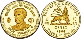 Haile Selassie I 5-Piece gold Proof Set EE1958 (1966), 1) 10 Dollars, KM38 2) 20 Dollars, KM39 3) 50 Dollars, KM40 4) 100 Dollars, KM41 5) 200 Dollars...